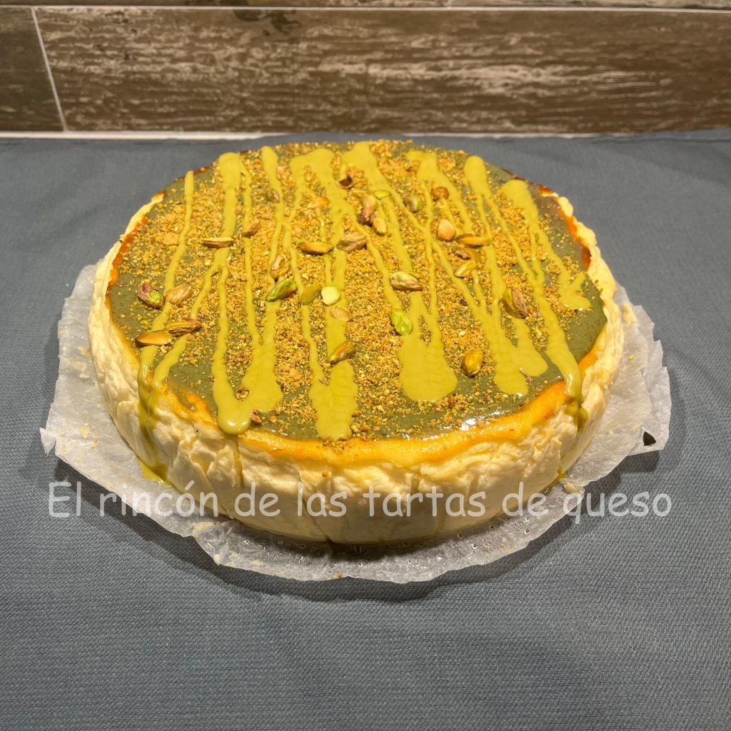 Tarta de queso de pistacho en El rincón de las tartas de queso